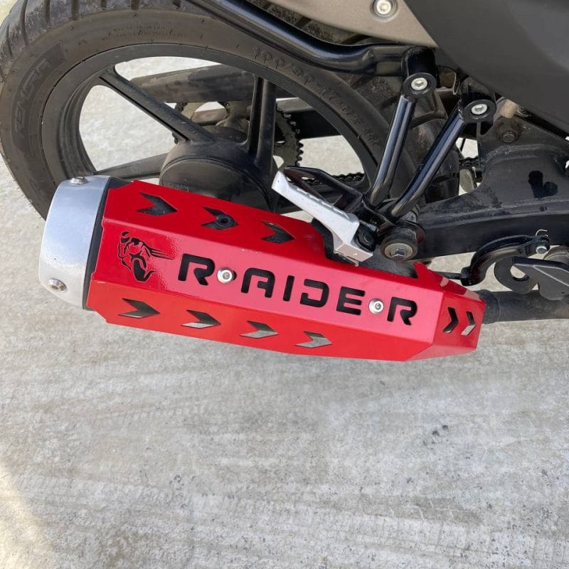 TVS RİDER UYUMLU EGZOZ KORUMA (KIRMIZI)