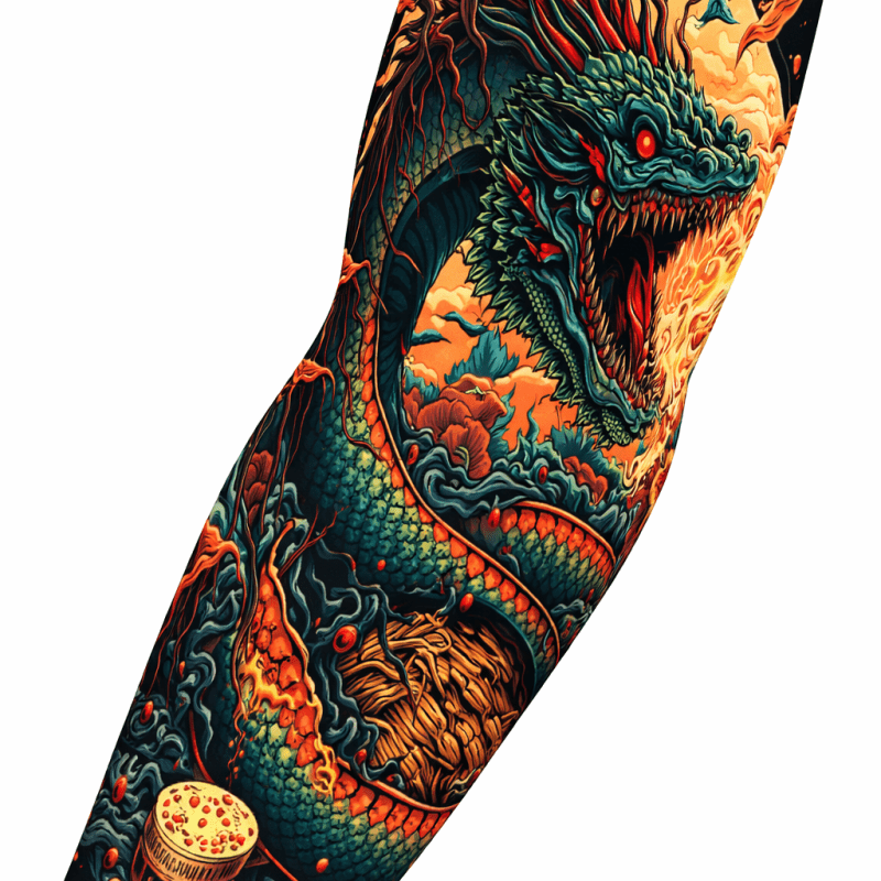 KOL ÇORABI DÖVME DESENLİ(TEK KOL) 07